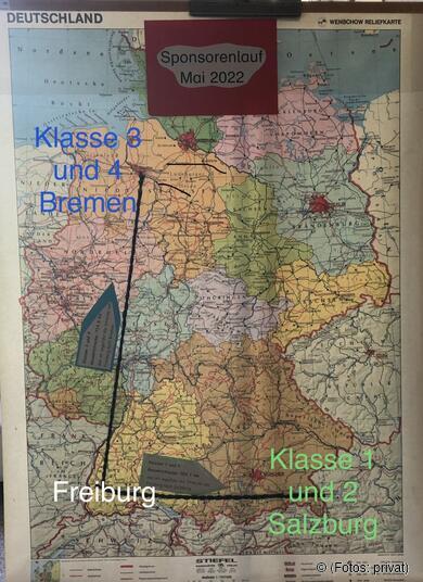 Sponsorenlauf - so weit sind wir gerannt